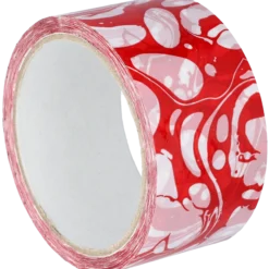 Packtejp, röd/vit