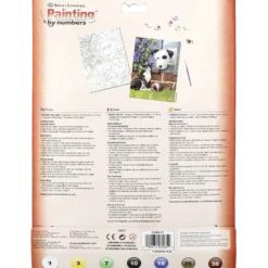 Painting by numbers, hund/katt