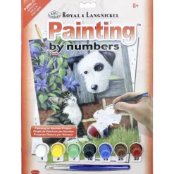 Painting by numbers, hund/katt