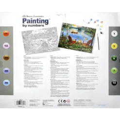 Painting by numbers, lakeside retreat