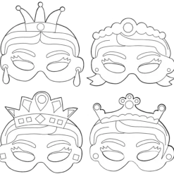 Pappersmasker prinsessor