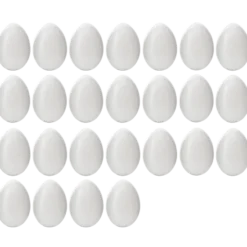 Plastägg 25 st 6x4,5 cm