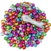 Plastpärlor, metallic