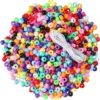 Plastpärlor, mixade färger