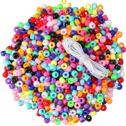 Plastpärlor, mixade färger