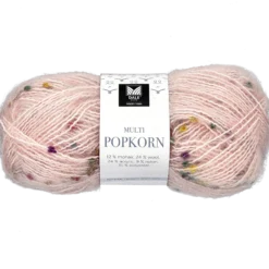 Popkorn blandgarn, ljusrosa