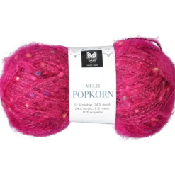 Popkorn blandgarn, pink