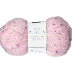Popkorn blandgarn, rosa