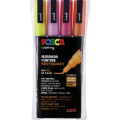 Posca PC3 glitter set, varma kulörer