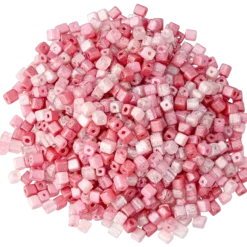 Pärlmix rosa kuber