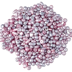 Pärlmix Soul, silver/rosa