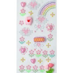 Pärl stickers, rosa