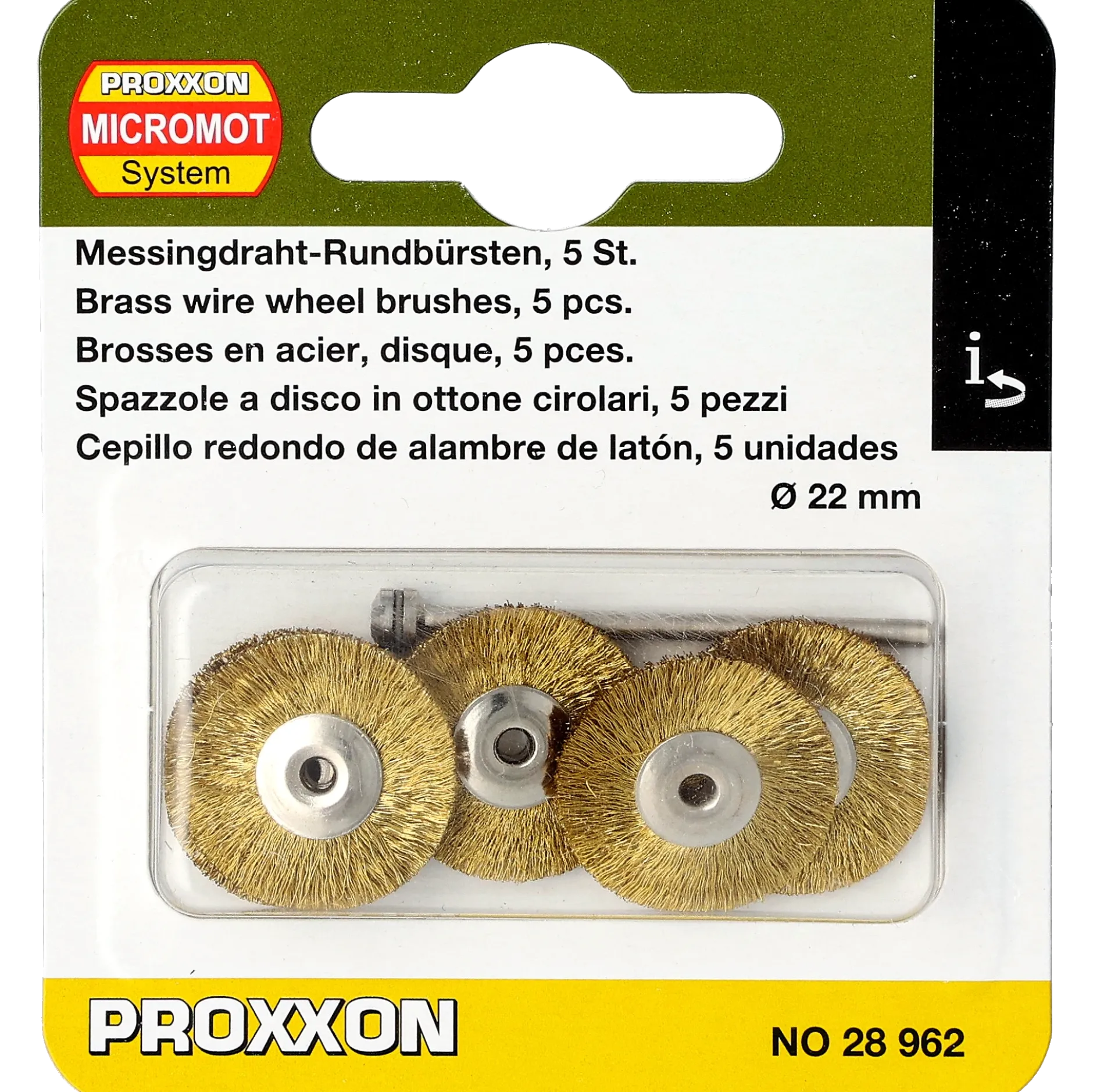 Proxxon stålborste rund mässing