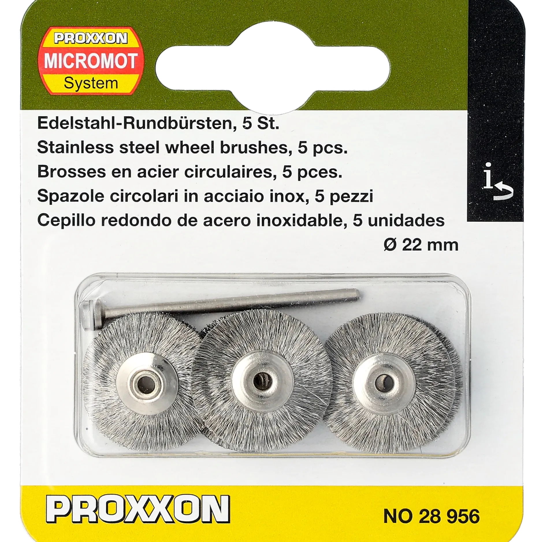 Proxxon stålborste rund RF