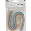 Quilling pappersremsor pastellfärger, 8 mm