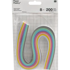 Quilling pappersremsor pastellfärger, 5 mm