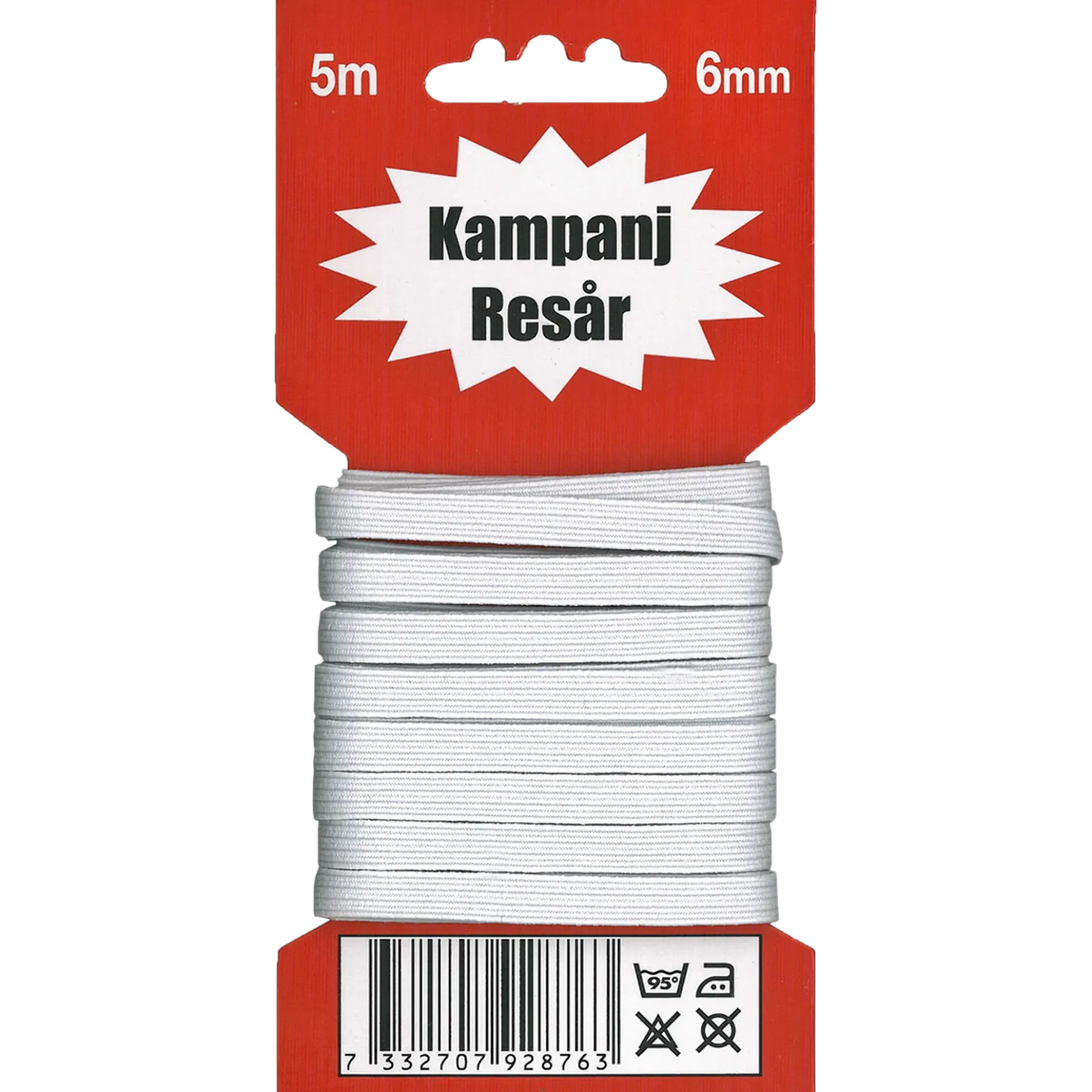 Resårband, vit