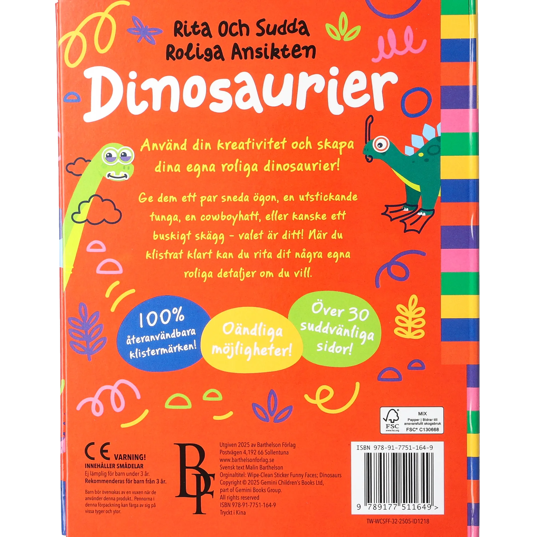 Rita & sudda roliga ansikten dinosaurier