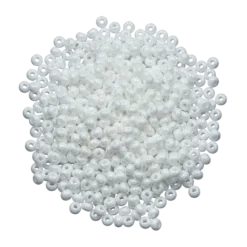 Rocaillespärlor 6/0, pärlemorvit