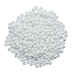 Rocaillespärlor 6/0, vit opak