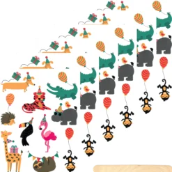 Rub-on stickers Festliga djur