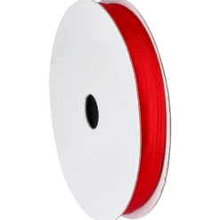 Satinband dubbelsidigt, röd