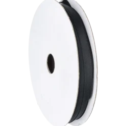 Satinband dubbelsidigt, svart