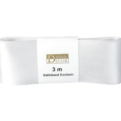 Satinband, vit