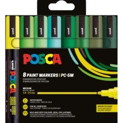 Set Posca PC-5M green colours
