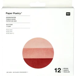 Silkespapper, rosa nyanser
