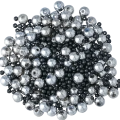 Silver / Svart pärlmix