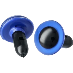 Säkerhetsögon 12 mm 3 par, blå