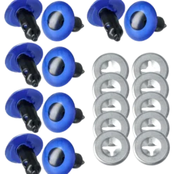 Säkerhetsögon 8 mm 5 par, blå