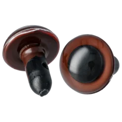 Säkerhetsögon 12 mm 3 par, brun