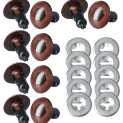 Säkerhetsögon 8 mm 5 par, brun