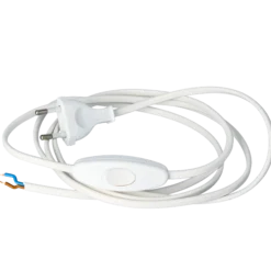 Sladdställ bordlampa vit 2 m, 5 st
