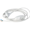 Sladdställ bordlampa vit 2,5 m, 5 st