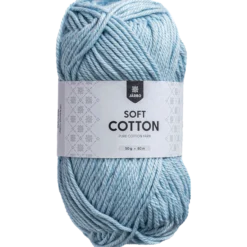 Soft Cotton bomullsgarn, ljusblå