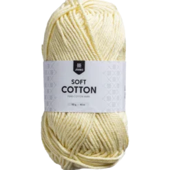 Soft Cotton bomullsgarn, pastellgul