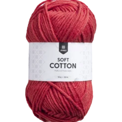 Soft Cotton bomullsgarn, röd