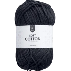 Soft Cotton bomullsgarn, svart