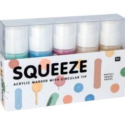 Squeeze akrylpennset, pastell