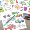 Stickers att färglägga
