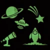Stickers glow in the dark Space