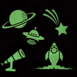 Stickers glow in the dark Space
