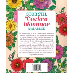 Stor stil vackra blommor målarbok