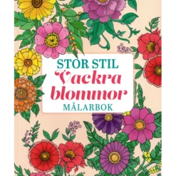 Stor stil vackra blommor målarbok