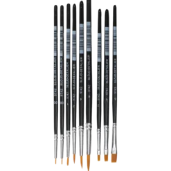 Syntetpenselset 9-pack mix
