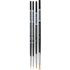 Syntetpenselset 4-pack rund