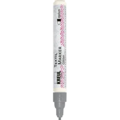 Textilpenna glitter, silver